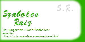 szabolcs raiz business card